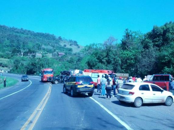 Caminhão e dois carros se envolveram na colisão ocorrida no Vale do 

Taquari