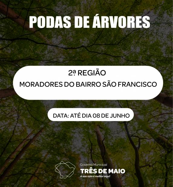 Moradores do Bairro São Francisco estão autorizados a realizar poda das árvores