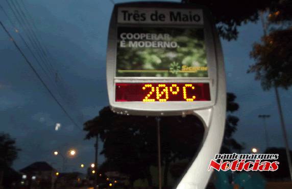 No início da manhã a temperatura marcava 20º C