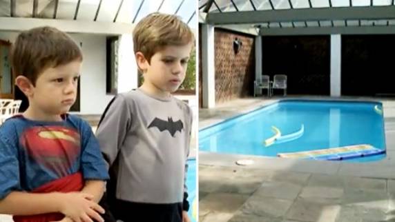 Daniel e João Pedro saltaram em piscina e resgataram idoso em Caxias