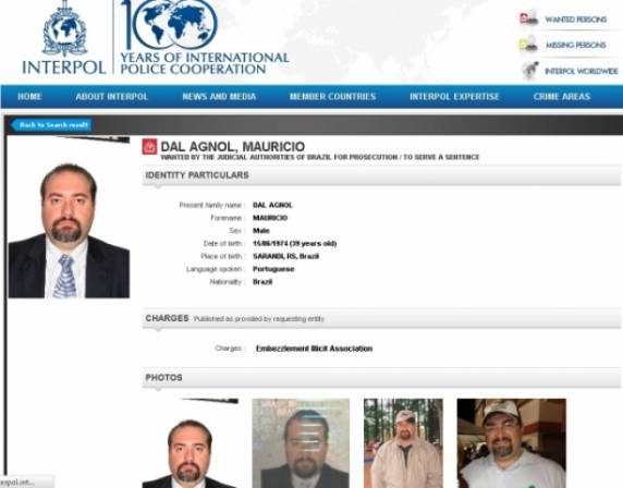 Maurício Dal Agnol estaria de férias no Exterior, segundo a Polícia Federal