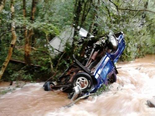 Rio Lajeado Grande esteve 8 metros acima do normal no início da manhã