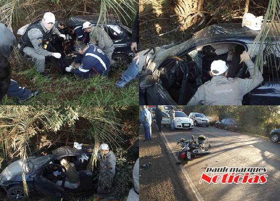 Grave acidente envolvendo um carro e duas motos
deixa um morto em Três de Maio - foto 3