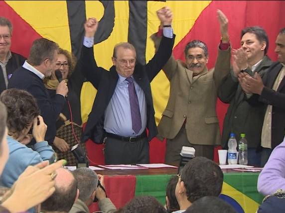 Em convenção realizada neste sábado, partido definiu candidatos e aliança