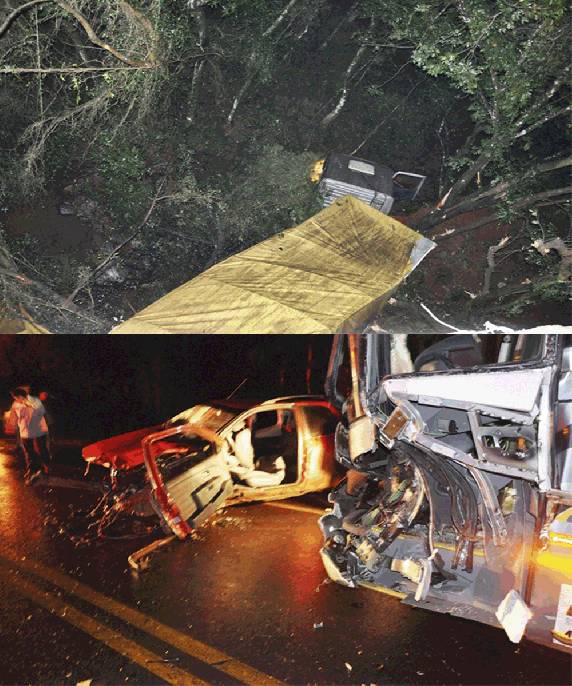 Acidente na BR 285 envolvendo vários veículos deixa 11 pessoas
feridas próximo de Ijuí - foto 2