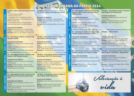 Desfile Cívico acontecerá no dia 6 de setembro