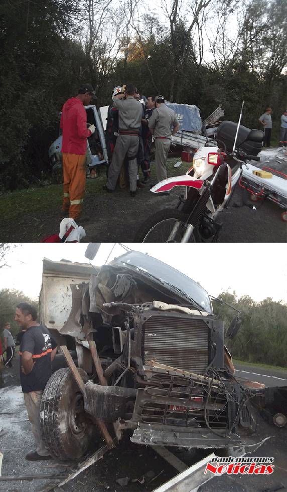 Colisão entre dois caminhões deixa feridos na BR-472 - foto 2