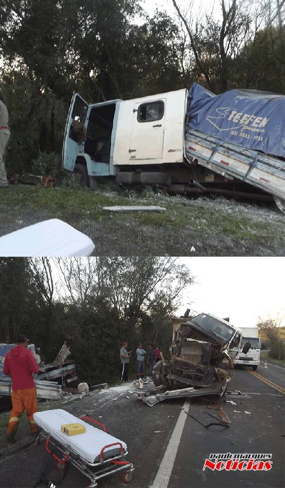 Colisão entre dois caminhões deixa feridos na BR-472 - foto 3