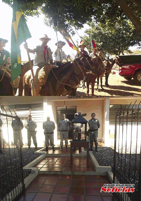 Chama Crioula está guarnecida na Brigada Militar em Três de 

Maio - foto 3