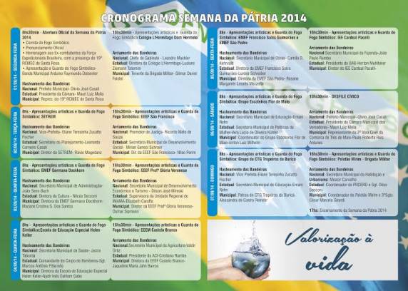 Desfile Cívico será realizado no dia 6 de setembro