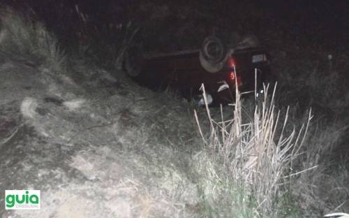 Veículo Fiat Pálio capotou entre Humaitá e Crissiumal na madrugada deste domingo - foto 2