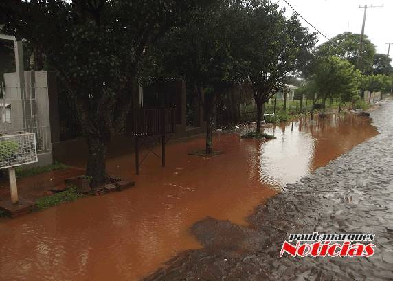 As águas das chuvas carregam grande quantidade de lixos para a rua Osvaldo Cruz