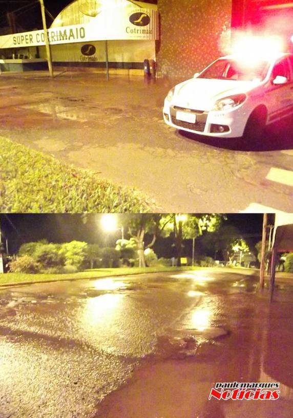 Rede de água da CORSAN rompe e asfalto cede na Av. Santa Rosa - foto 3