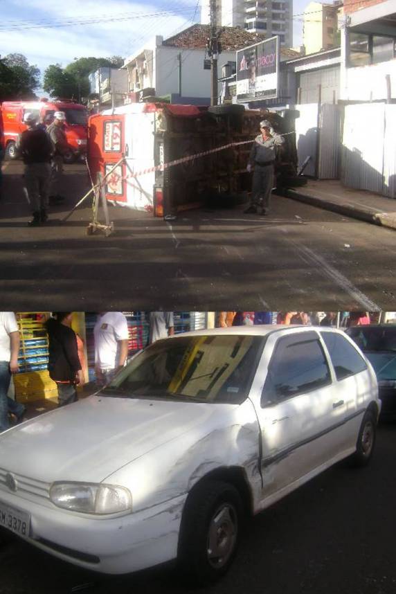 Grave acidente envolvendo ambulância do Samu deixa uma pessoa ferida
no centro de Ijuí - foto 2