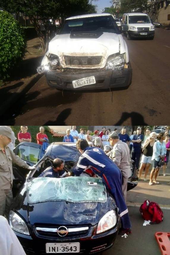 Grave acidente envolvendo ambulância do Samu deixa uma pessoa ferida
no centro de Ijuí - foto 3