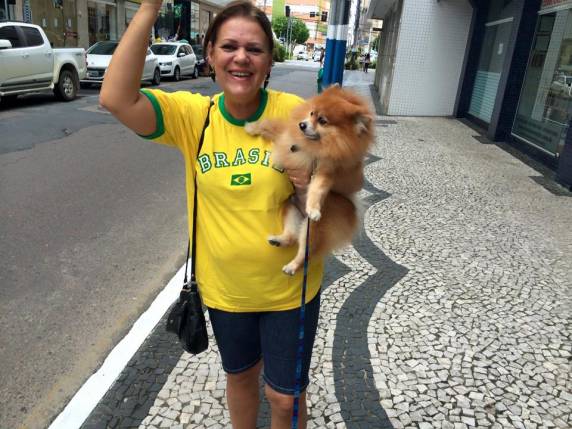 Manifestantes fazem passeata em Balneário Camboriú pela saída de Dilma - foto 6