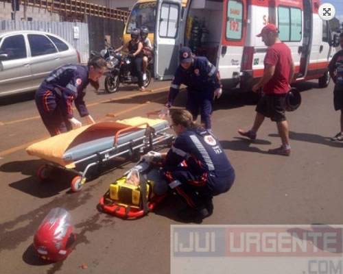Motoqueiro fica ferido em
acidente no centro de Ijuí - foto 3