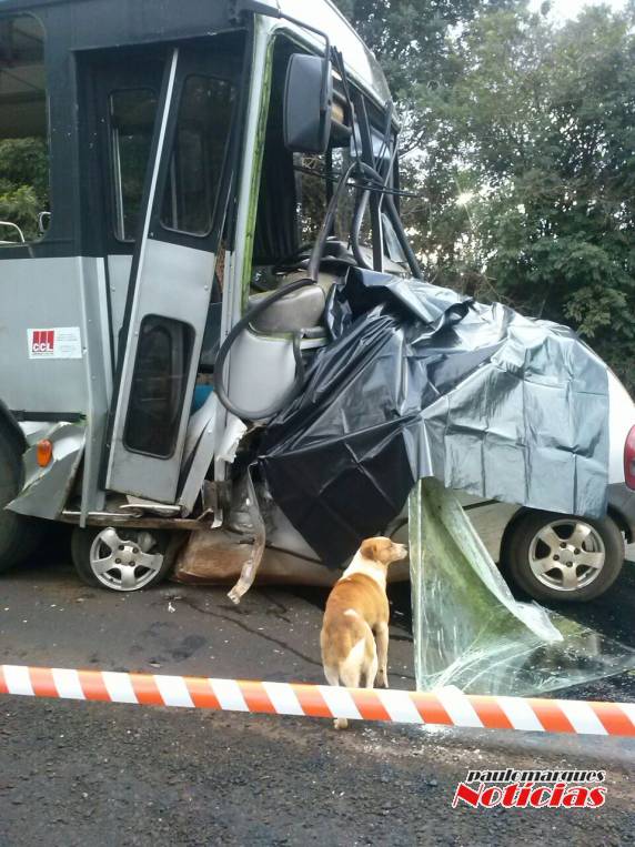 Homem morre ao colidir frontalmente automóvel em ônibus, em Giruá - foto 2