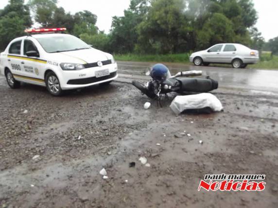 Motociclista fica ferido depois de colidir com automóvel na ERS 342 em Três de Maio - foto 2