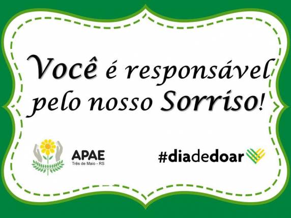 Apae de Três de Maio está participando pelo segundo ano da campanha