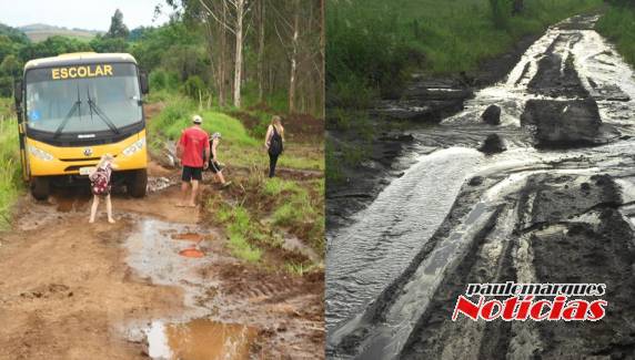 Situação crítica na estrada da localidade de Barra Seca