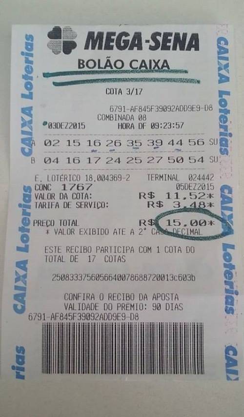 Sorteio foi realizado no sábado