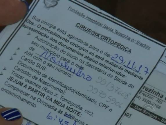 Hospital agenda cirurgia de paciente para o final de 2017 no RS - foto 3