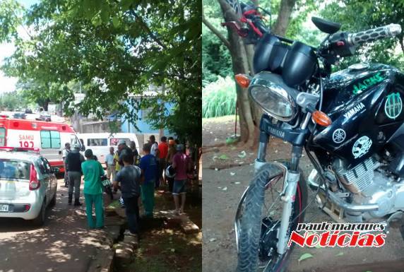 Um veículo cortou a frente de duas motocicletas pilotadas por Dilomar e Juliano