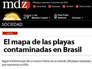 Imprensa argentina repercute casos de poluição em praias de SC - foto 3