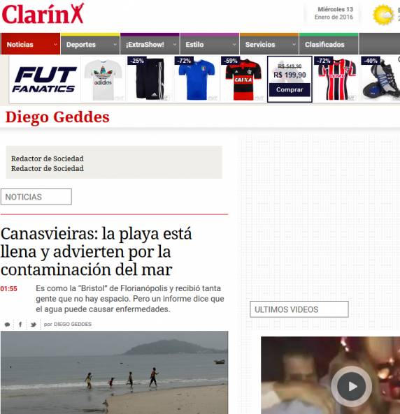 Imprensa argentina repercute casos de poluição em praias de SC - foto 2