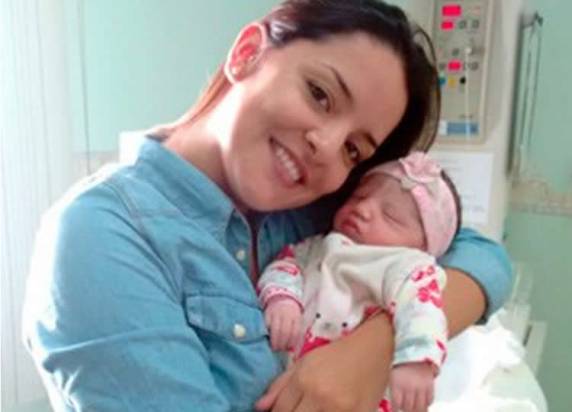 Carla Bicca deu à luz uma menina na manhã desta quarta-feira (27)