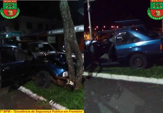 Acidente aconteceu durante a madrugada