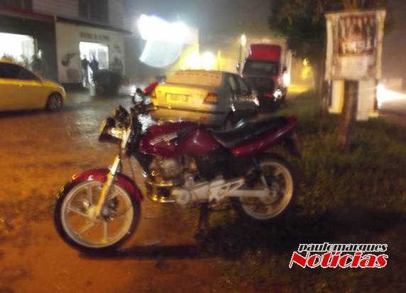 Veículo atingiu uma motocicleta na ERS 342, na Área Industrial
