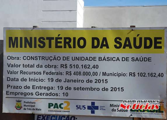 Falta de repasse de verba do GF paralisa obra em Três de Maio - foto 2