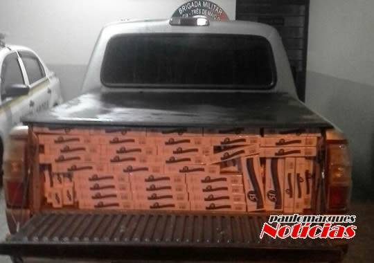 Depois de uma perseguição Brigada Militar de Três de Maio apreende carga de cigarros - foto 2