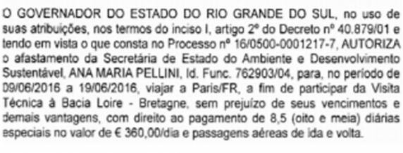 Governo do RS gasta R$ 1 milhão a mais em 2016 em diárias e viagens - foto 3
