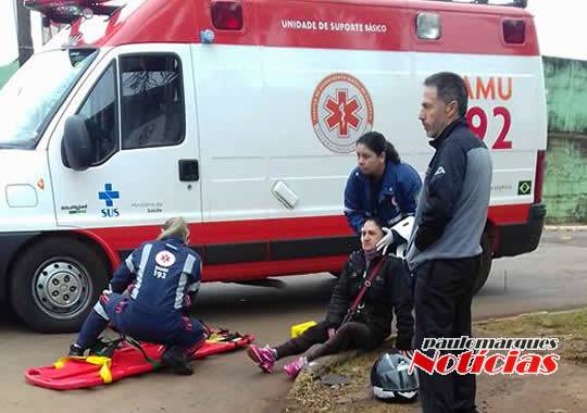 Motociclista fica ferida em acidente que aconteceu na rótula do
cemitério em Ijuí - foto 2