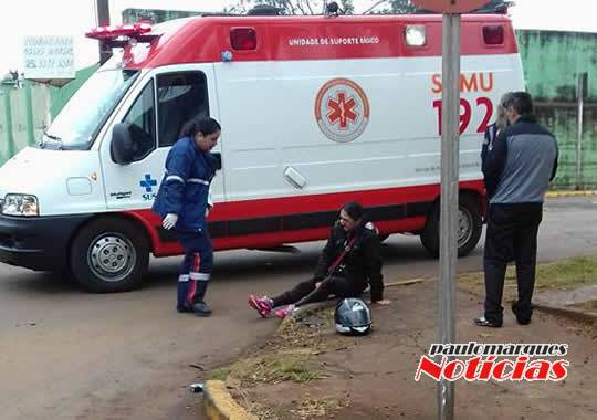 Motociclista fica ferida em acidente que aconteceu na rótula do
cemitério em Ijuí - foto 3