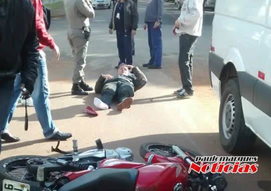 Motociclista fica ferido depois de cair com motocicleta em aciente, em Ijuí - foto 2
