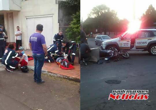 Em um deles o motorista de um automóvel fugiu depois de atingir uma moto de tele entrega