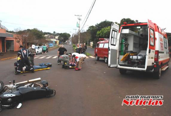Acidente aconteceu no bairro Santa Rita