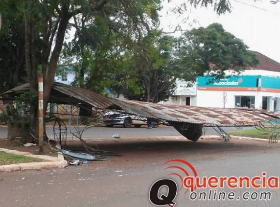 A estrutura ficou totalmente destruída
