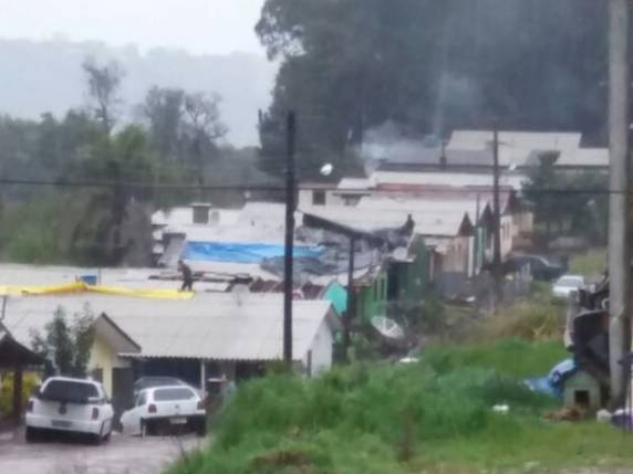 Ponte Serrada e Xanxerê registraram temporal nesta quarta-feira (17)