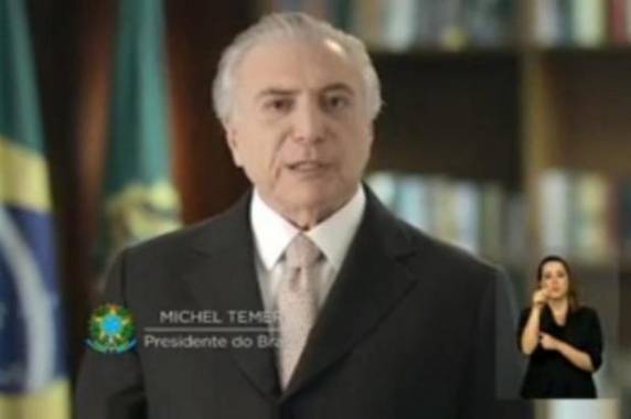 Michel Temer fez nesta quarta-feira primeiro pronunciamento à Nação após posse como presidente
