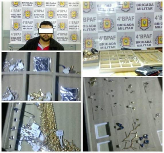 Homem é preso pela Brigada Militar com mercadorias furtadas em relojoaria de Sede Nova - foto 6