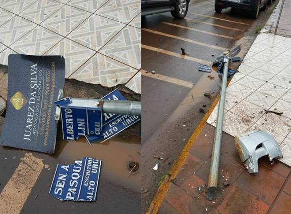 A estrutura da placa ficou 

destruída