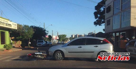 Colisão entre motocicleta e automóvel deixa uma jovem ferida em Três de Maio - foto 2