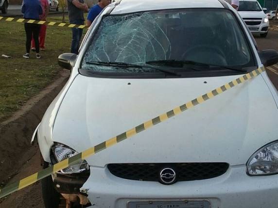 Mulher 

da vítima estava em outra bicicleta e não foi atingida