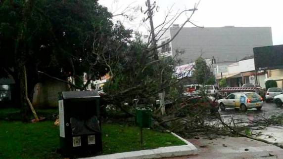 Rajada de vento
causa leves estragos e assusta Horizontina - foto 2