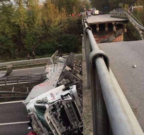 Itália: viaduto desaba sobre rodovia, mata 1 e deixa
feridos; VEJA VÍDEO - foto 2